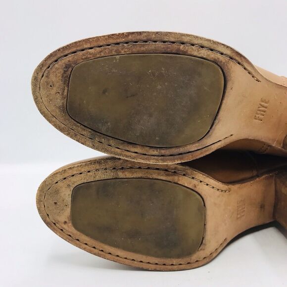 Frye Women’s Ankle Boot Tan Leather Slip On Classic Date Night Size 9.5 B - Picture 6 of 13